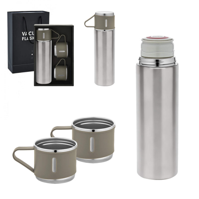 6127 - Çelik 3'lü Termos - 500 ML - Görsel 6