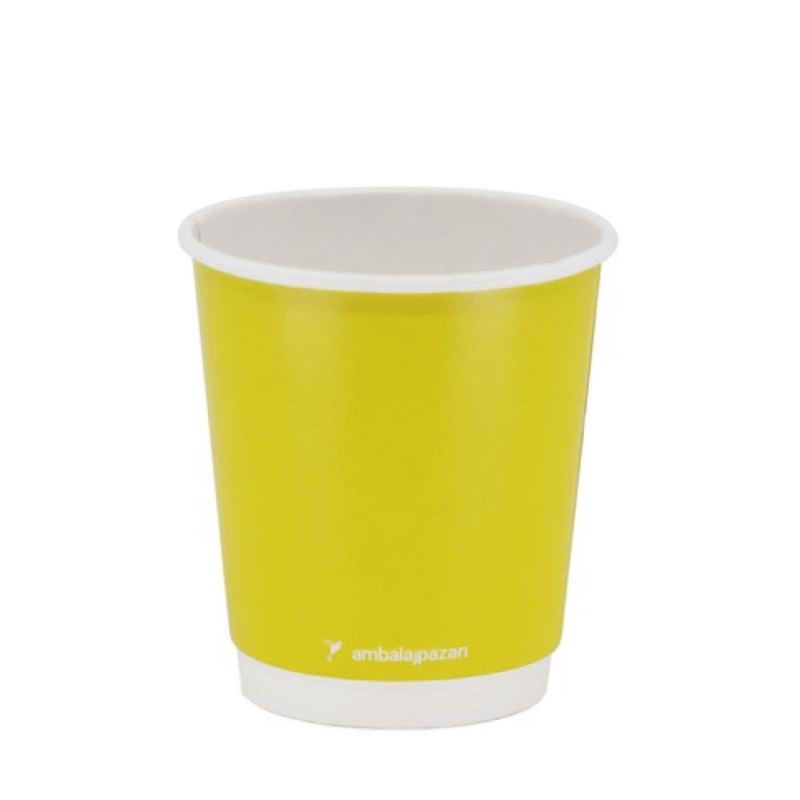 7407 - Double Wall Karton Bardak - 8 oz - Görsel 3