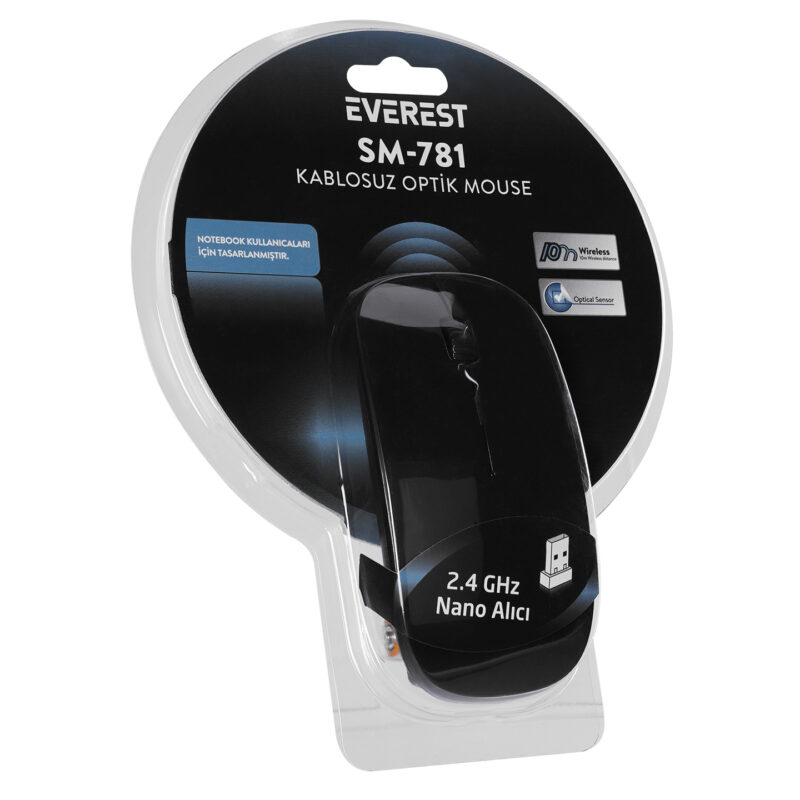 8226 - Siyah Optik Nano Receive Kablosuz Mouse - Görsel 2