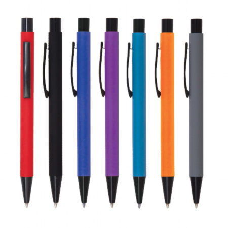 1024 - Metal Tükenmez Kalem Rubber Gövde