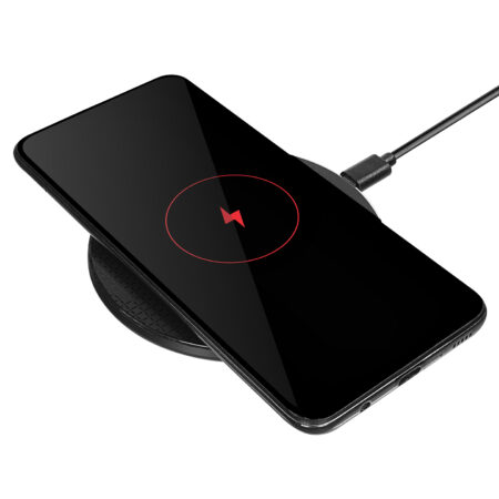 5863 - Masaüstü Siyah Kablosuz Şarj Cihazı