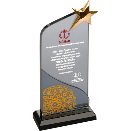 6811 - Kristal Plaket 12 x 26 cm