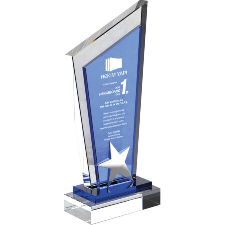 6812 - Kristal Plaket 13 x 28 cm