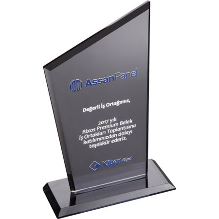 6804 - Kristal Plaket 12 x 21 cm